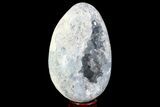 Crystal Filled Celestine (Celestite) Egg Geode #88279-1